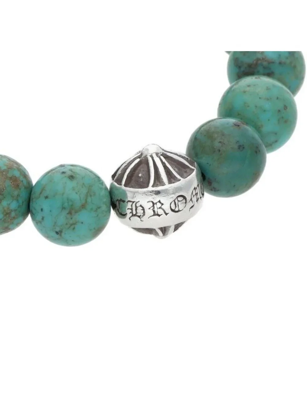 Chrome Hearts 10 Bead Bracelet Turquoise